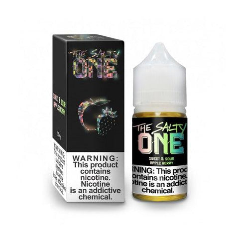 The Salty One Sweet & Sour Apple Berry 30ml Salt Nic Vape Juice - Mystic Vapor