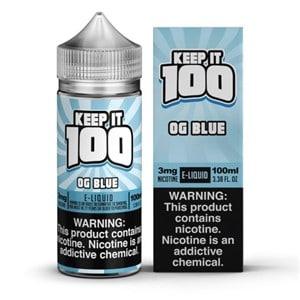 KEEP IT 100 - OG Blue Vape Juice (Blue Raz / Hint of Strawberry) - Mystic Vapor